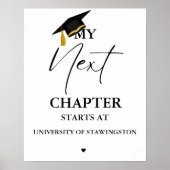 Modern Minimalistisch Afstuderen Mijn volgende hoo Poster (Voorkant)