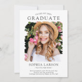 Modern minimalistisch Afstuderen penseelstreken Aankondiging (Voorkant)