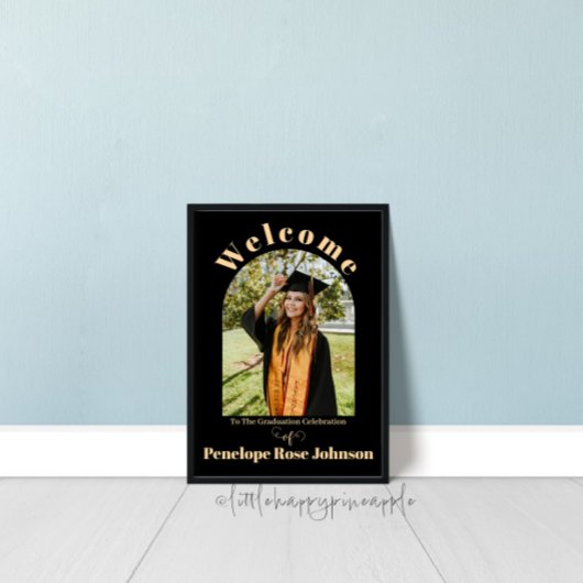 Modern minimalistisch Afstuderen welkomstbord Poster