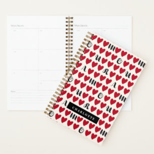 Modern minimalistisch amour hartpatroonboek planner