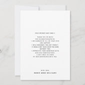 Modern Minimalistisch Arch Photo Afstuderen Bedankkaart (Achterkant)