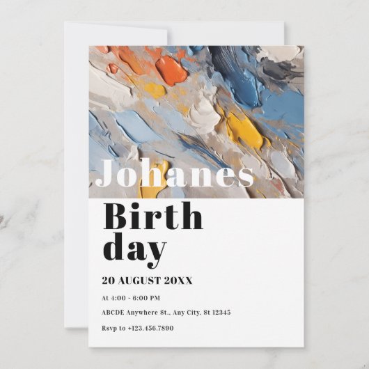 Modern minimalistisch artistiek kaart (Voorkant)