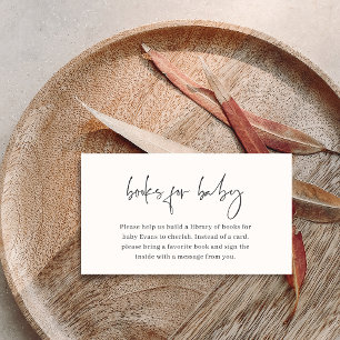 Modern Minimalistisch Baby shower Boek Aanvraag Informatiekaartje