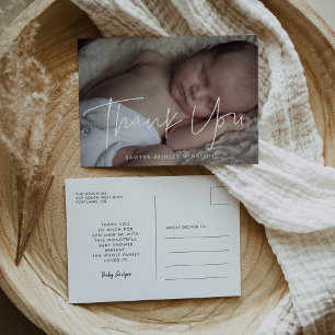 Modern minimalistisch Baby shower dank u Briefkaart