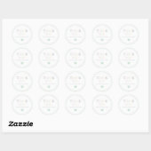 Modern minimalistisch Baby shower dank u Sticker (Vel)