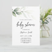 Modern minimalistisch Baby shower Kaart (Staand voorkant)