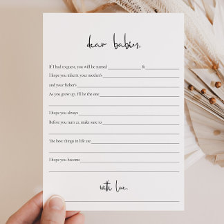 Modern minimalistisch Baby shower met tweens Wint 