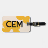 Modern minimalistisch Bagagelabel van vlinderbloem (Voorkant horizontaal)