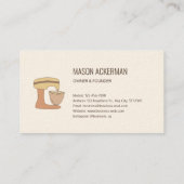 Modern minimalistisch bakkershandboek visitekaartje (Achterkant)