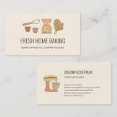 Modern minimalistisch bakkershandboek visitekaartje (Voorkant / Achterkant)