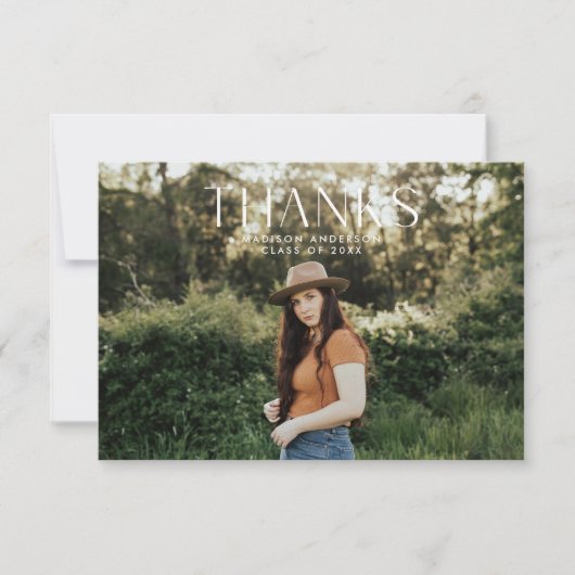 Modern minimalistisch bedankkaart (Voorkant)