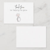 Modern, minimalistisch, bedankt dat je me helpt gr notitiekaartje (Voorkant / Achterkant)