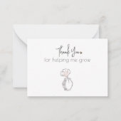 Modern, minimalistisch, bedankt dat je me helpt gr notitiekaartje (Voorkant)