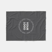 Modern minimalistisch bedrijf Logo / elk Afbeeldin Fleece Deken (Voorkant (Horizontaal))