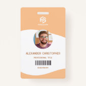 Modern minimalistisch bedrijf werknemer badge (Voorkant)