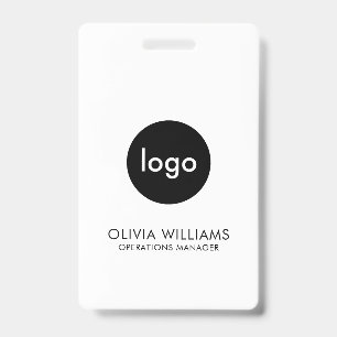 Modern Minimalistisch Bedrijfslogo voor Werknemers Badge