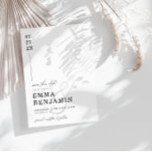 Modern & minimalistisch Bewaar de datum Kaart