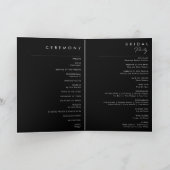 Modern minimalistisch | Black Folded Wedding Progr Programma (Binnen)