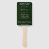 Modern minimalistisch blauw Blauwgroen programma Handwaaier (Achterkant)