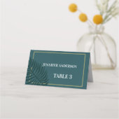 Modern minimalistisch blauw lef-huwelijk (Achterkant)