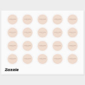 Modern minimalistisch bleekroze goud ronde sticker (Vel)