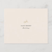 Modern minimalistisch bloemenpatroon gouden evenem flyer (Achterkant)