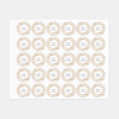 Modern minimalistisch bloemgoud labels (Vel)