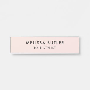 Modern minimalistisch Blush Pink Deurteken Deurbordje