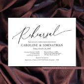 Modern minimalistisch, bruiloft repetitie en diner kaart