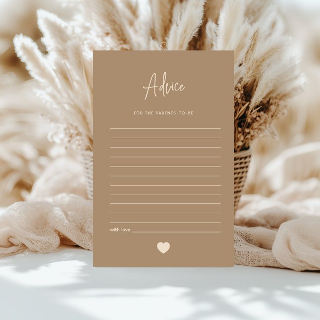 Modern minimalistisch bruin geslacht onthullen adv (Creator heeft geüpload)