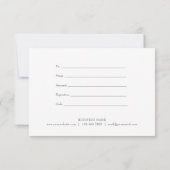 Modern minimalistisch cadeaubon (Achterkant)