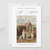 Modern minimalistisch cadeaucertificaat voor fotog (Voorkant)