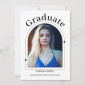 Modern minimalistisch Casual foto afstuderen Aankondiging (Voorkant)