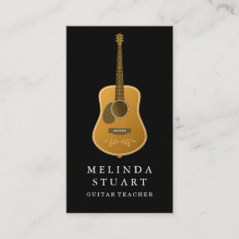 Modern minimalistisch chic Musician Guitar Teacher Visitekaartje