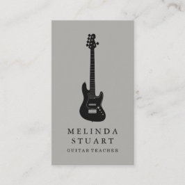 Modern minimalistisch chic Musician Guitar Teacher Visitekaartje