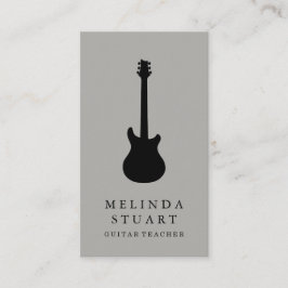 Modern minimalistisch chic Musician Guitar Teacher Visitekaartje