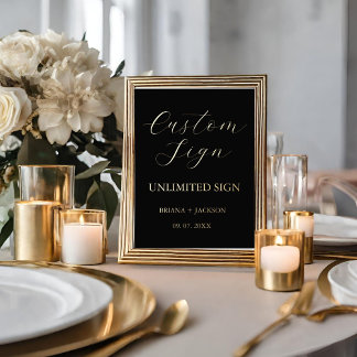 Modern Minimalistisch Custom teken trouwtafel teke Folie Afdrukken