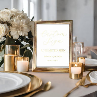 Modern Minimalistisch Custom teken trouwtafel teke Folie Afdrukken