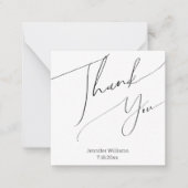 modern minimalistisch dank , lief 16 notitiekaartje (Voorkant)