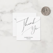 modern minimalistisch dank , lief 16 notitiekaartje (Voorkant / Achterkant in situ)