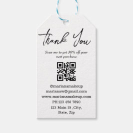 modern minimalistisch dank voor zakelijke qr - cod cadeaulabel