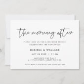 Modern minimalistisch De Ochtend na Bruiloft Brunc Kaart (Voorkant)