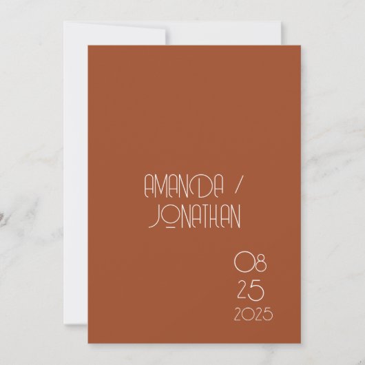 Modern minimalistisch deegment slaat de Kaart Datu (Voorkant)