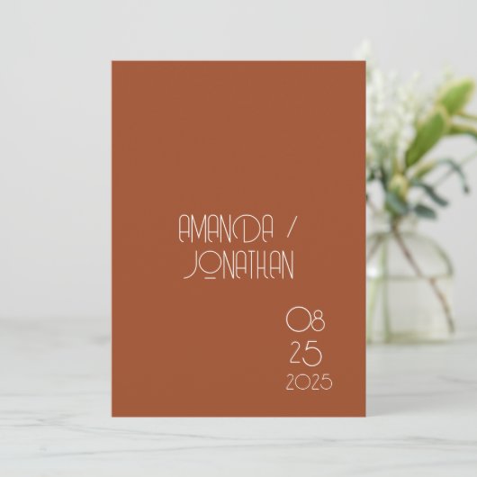 Modern minimalistisch deegment slaat de Kaart Datu (Staand voorkant)