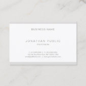 Modern minimalistisch design Eenvoudig elegant lux Visitekaartje (Achterkant)
