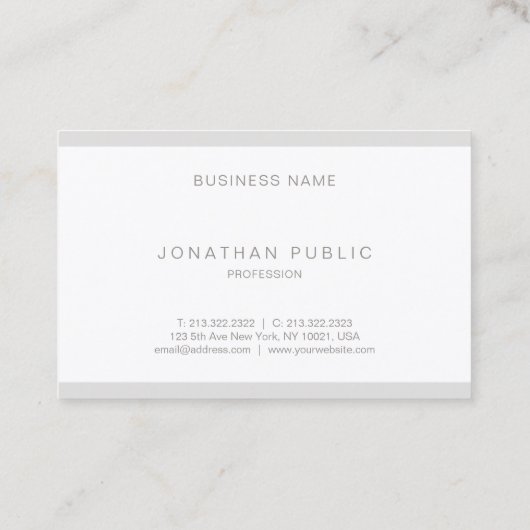 Modern minimalistisch design Eenvoudig elegant lux Visitekaartje (Achterkant)