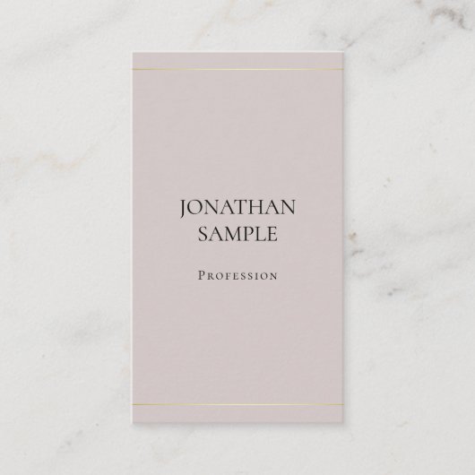 Modern minimalistisch design elegant Plain Visitekaartje (Voorkant)