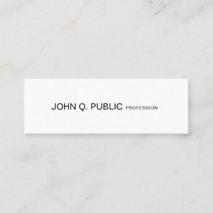 Modern minimalistisch design elegant Smart Plain Mini Visitekaartje