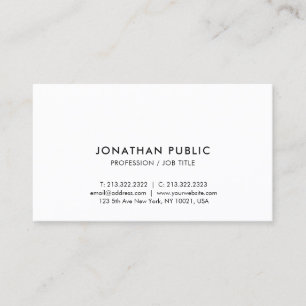 Modern minimalistisch design ellegant Professional Visitekaartje