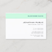 Modern minimalistisch design Trendy Elegant Mint G Visitekaartje (Voorkant)